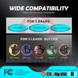 1 X Chamberlain Garage Door Keypad, 940EV-P2 940ESTD, Universal for 1993 to Present Models, Security+2.0 MyQ, 3-Year-Warranty