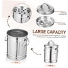 CONGARTENO Vintage Galvanized Metal Bucket Ashtray with Lid Compact Desktop