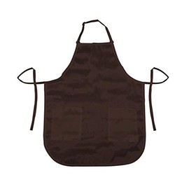 Betty Dain Luminous Pet Grooming Apron for Dogs, Cats and More, Classic Design, Bottom Zipper Pockets, Adjustable Neck Strap, Lightweight, Water-Resistant Poly Nylon Blend Repels Hair, Chocolate Brown