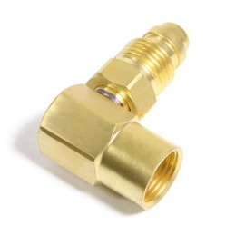 AW-407 / CGA 032 Nut/NIP-032 Body 90' Argon Welder Connector 90 Degrees Elbow Inert Gas Adaptor Compatible for Everlast for TIG for MIG Welder