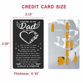 Bereavement Card for Loss of Father- Letters to My Dad from Heaven Gifts- Dad Memorial Sympathy Remembrance Bereavement