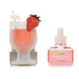 Strawberry Daiquiri with Light Yankee Scent-Plug Diffuser Base with a Yankee Capri Glow Home Fragrance Electric Refill