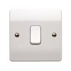 Mk K4876WHI 10A 1-Gang Double Pole 1-Way Plate Switch