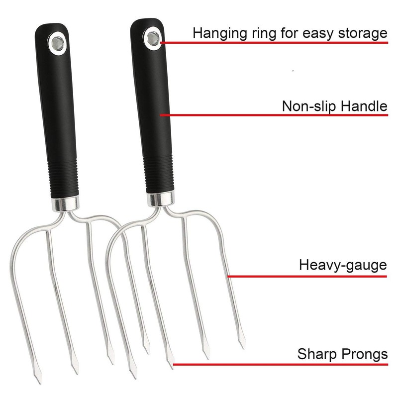 Turkey Lifter Forks Set of 2 Stainless Steel Turkey Lifters