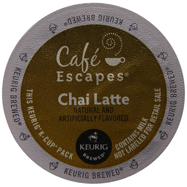 Cafe Escapes Chai Latte, K-Cup Portion Pack for Keurig Brewers, 12-Count (Pack of 3)