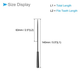 CoCud Round Needle File, 3mm Shank Size 140mm Total Length, Steel Rasps Files with Nonslip Handle - (Applications: for Workshops)