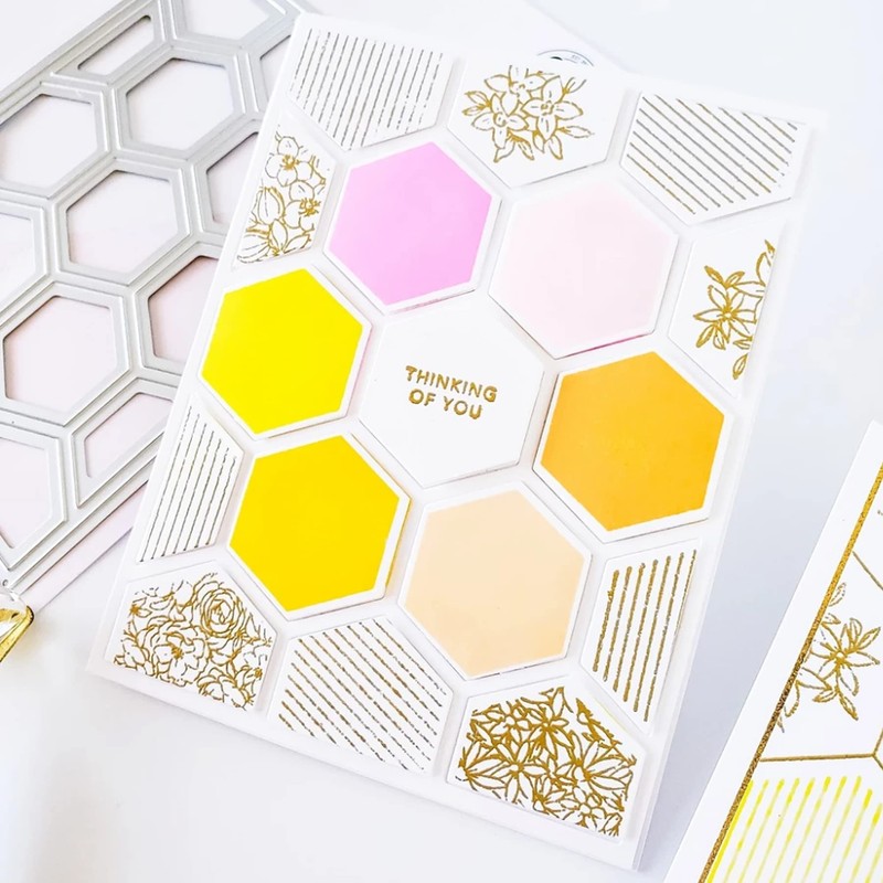 Hexagon Rectangle Frame Metal Die Cuts, Hexagon Rectangle Frame Cutting