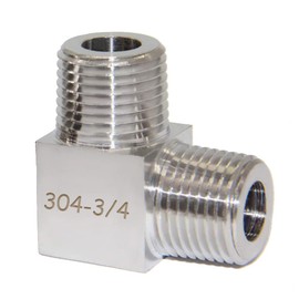 Beduan Stainless Steel Cast Pipe Fittings 90 Degree Street Elbow 3/4" NPT Male x 3/4" NPT Male Water Fuel Air