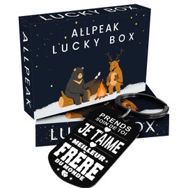 Allpeak Cadeau Frère Cadeau Noel - Porte Clef - FR, Blue black