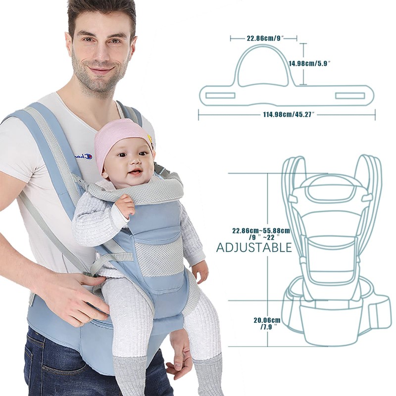 Baby Carrier 6 in 1 Baby Sling Carrier - Ergonomic,