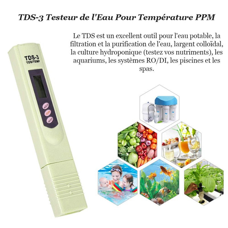 Gasea LCD TDS 3 Meter Drinking Water Quality Digital Temperature