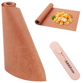Pink Butcher Paper, 30cm x 10m Multifunctional Butcher Paper, BBQ Kraft Paper, Waterproof Deluxe Butcher Paper Roll, Unwaxed Kraft Paper with Paper Cutter for Grill, Smoker, Fish Meat, Meat Packaging