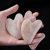 Rose Quartz Heart Gua Sha Facial Lymphatic Circulation Massager Heart Gua Sha 5ea
