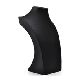 Comelyjewel 13.4" Tall Black PU Faux Leather Necklace Chain Holder Storage Display Show Boutique Stand Mannequin Bust Home Organisation Jewelry Organizer for Girls Women