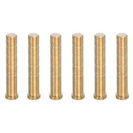 PATIKIL 100 Grain Archery Arrow Brass Insert, 6 Packs Insert Screw Copper Brass Arrow for .244/6.2mm Carbon Arrows