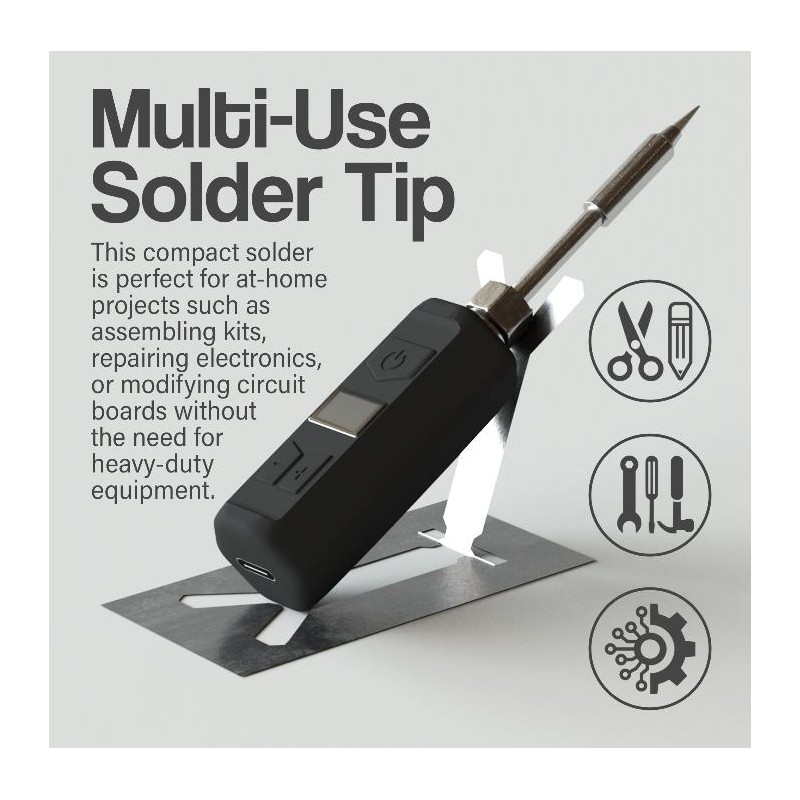 Soldering Iron Accessory with Rechargeable Mini Battery - Industry Standard