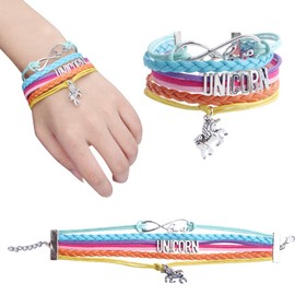 Drawstring Bag for Unicorn Gifts for Girls Include Necklace Bracelet Hair Tie