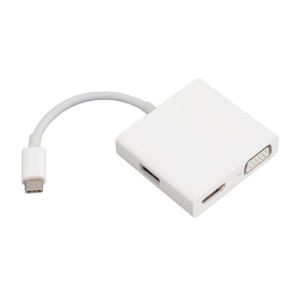 USB C to HDMI VGA USB3.0 Adapter, USB C Male