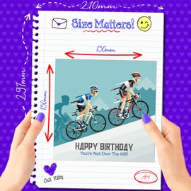 Cult Kitty Birthday Cards Women - Cycling Over Hill - Birthday Card Men, Dad Birthday Card, Funny Birthday Cards for Men, Happy Birthday Card Dad
