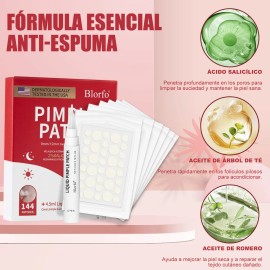 144 Parches Para Acné + Parche Líquido Aplicación Día/noche