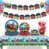 CC HOME 1 Pack Train Plastic Tablecloth 54 x 87