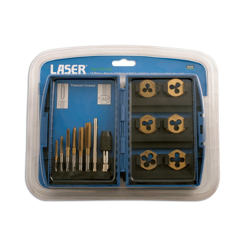 Laser 4026 Metric Tap & Die Set 13pc