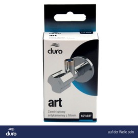 DURO ART Angle Valve 1/2 Inch Self-Sealing - Tap Washing Machine Connection - Angle Valve Sink 1/2 to 3/8 Inch - Opens with 1/4 Turn - for Cold and Hot Water Connection