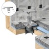 Bernkot Square Shower Drain 6" with 2" PVC Flange Base,