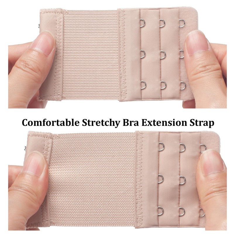 MOTYAWN 3 Hook Bra Extender, Elastic Stretchy and Comfortable Bra