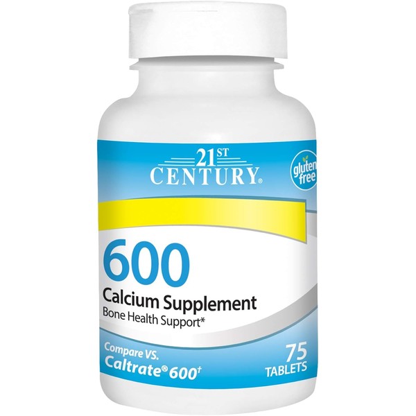 21st Century 21st Century Calcium Supplement, 600 mg, 75 Count