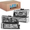 LEDKINGDOMUS Headlight Assembly, DOT-certified, Compatible with 2003-2006 Chevy Silverado 1500