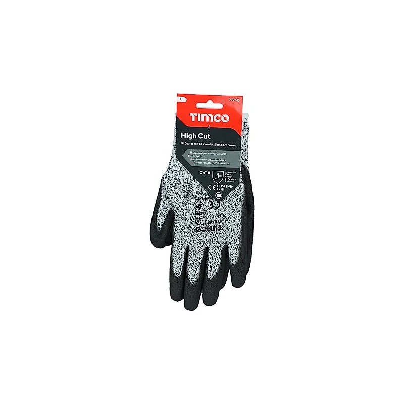 Timco - High Cut Gloves - PU Coated HPPE Fibre