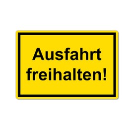 Strobo Ausfahrt freihalten Sign, 20 x 30 cm, Made From Sturdy PVC Hard Foam Board, 3 Mm, With UV Protection