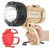YIERBLUE Rechargeable Spotlight 1000,000 Lumen LED, IP67 Waterproof Handheld Flashlight,