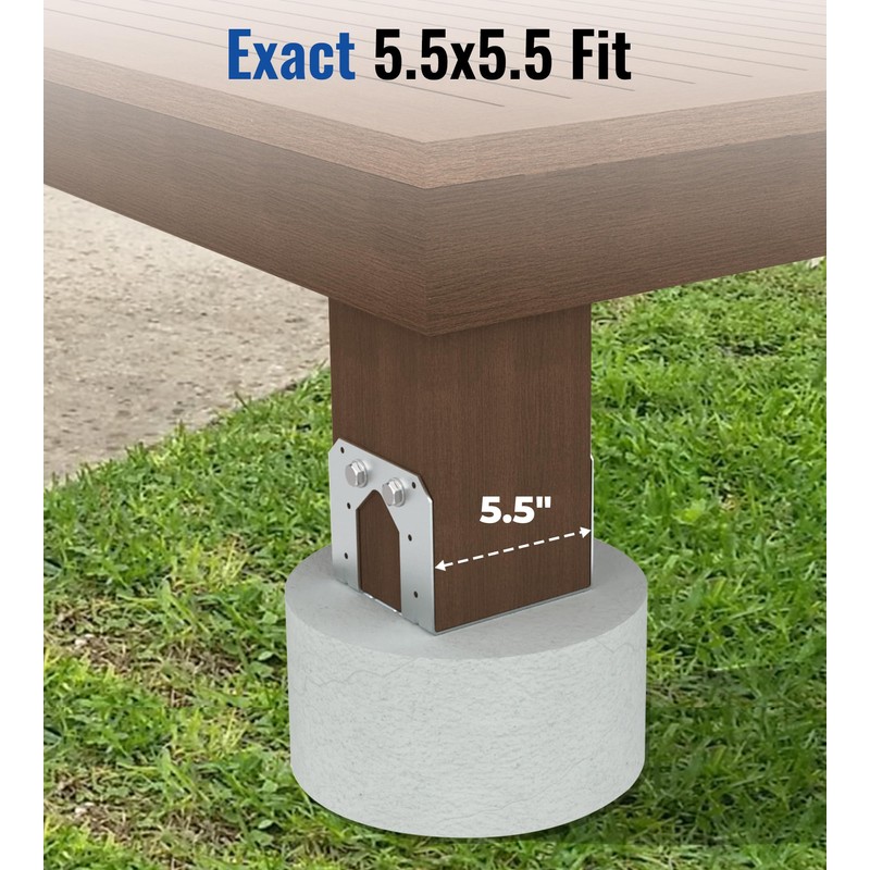 vikofan 6x6 Post Base Anchor for Concrete - Heavy Duty