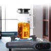 Hwagui - Heat Resistant Glass Pitcher with Stainless Steel Lid,