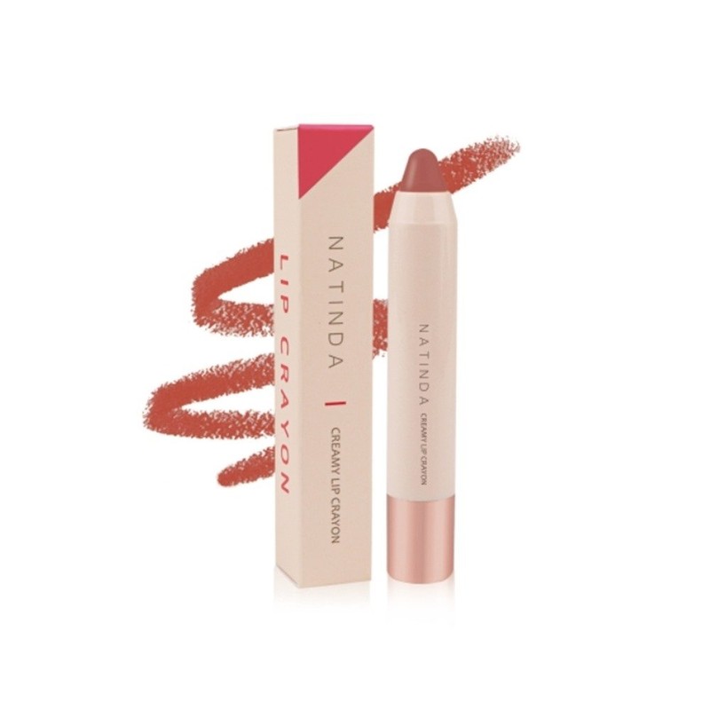 Natinda Creamy Lip Crayon Lipstick (3g)_No.01 Lovely Girl/Highly pigmented, long