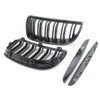 Double Bridge Radiator Grille Front Kidney Grill Grill Glossy Black