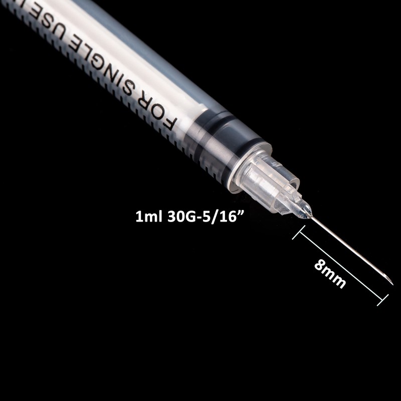 1ml/cc 30G Plastic Multi-Purpose Measuring Tools, Individually Packed (100 Pack)