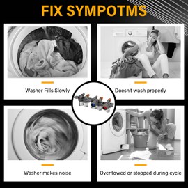 2024 UPGRADED AJU75152601 AJU73213301 Washer Water Inlet Valve Compatible With LG WT1101CW WT4870CW WT7200CW Kenmore 79631522211 Repalces 5221EA1008F TAW35618287 AP5668417