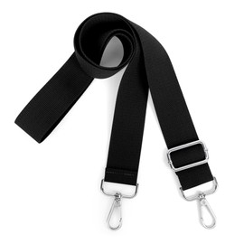 Iridsmole 3.8cm Wide Shoulder Strap for Bag, Universal Replacement Bag Straps Black, Adjustable Handbag Straps for Men, Women Crossbody Messenger Strap for Bags