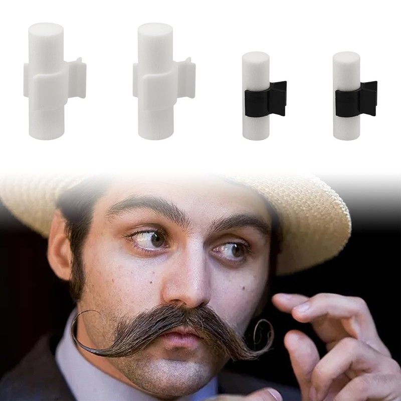 2 Pairs of Handlebar Moustache Training Wheels, Moustache Curler Shape