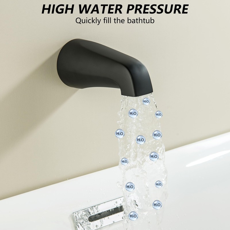 LUOGULIANG 3 Handle Tub Shower Faucet Set, Bathtub Shower Trim