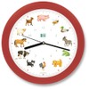 KOOKOO KidsWorld Strawberry-red, Wall Clock for Children with Natural Sounds,