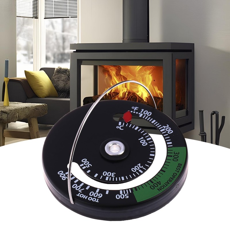SIGANDG Fireplace Thermometer, Magnetic Oven Thermometer, Fireplace Thermometer, for Wood