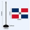 Dominica Dominican Deluxe Desk Flag Set Small Mini Miniature Dominica