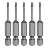 sourcing map 5pcs SL2.5 Magnetic Slotted Screwdriver Bits 2.5mm S2