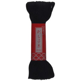 ダルマ 刺し子糸 合太 100m col.20 黒 01-2111