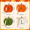 PETKNOWS 4 PCS Fall Pumpkin Wooden Signs, 3D Pumpkin Tabletop