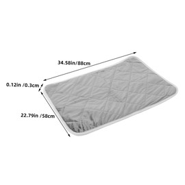 Mipcase Self Heating Pet Bed Pad Durable Warming Mat for Dogs Cats Lightweight Reusable Heat Pad for Year Comfort for Travel Low Temperatures Grey Light Grey Trim